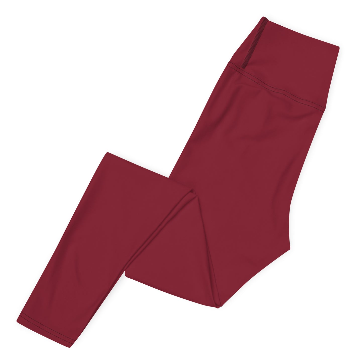 Burgundy yoga leggings with pocket