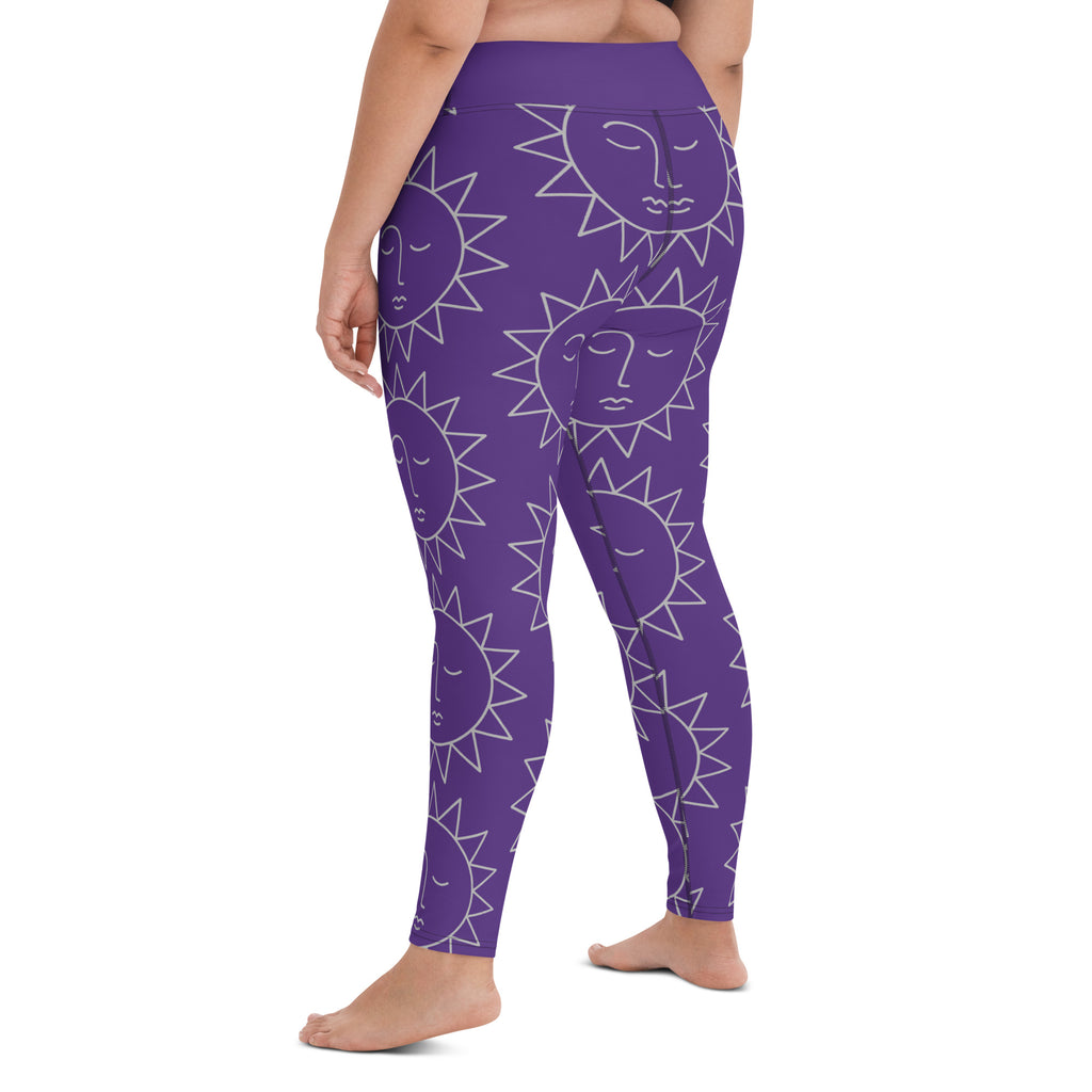Indigo Sol Yoga Leggings: Heavenly Depth and Shine in Every Movement ☀️