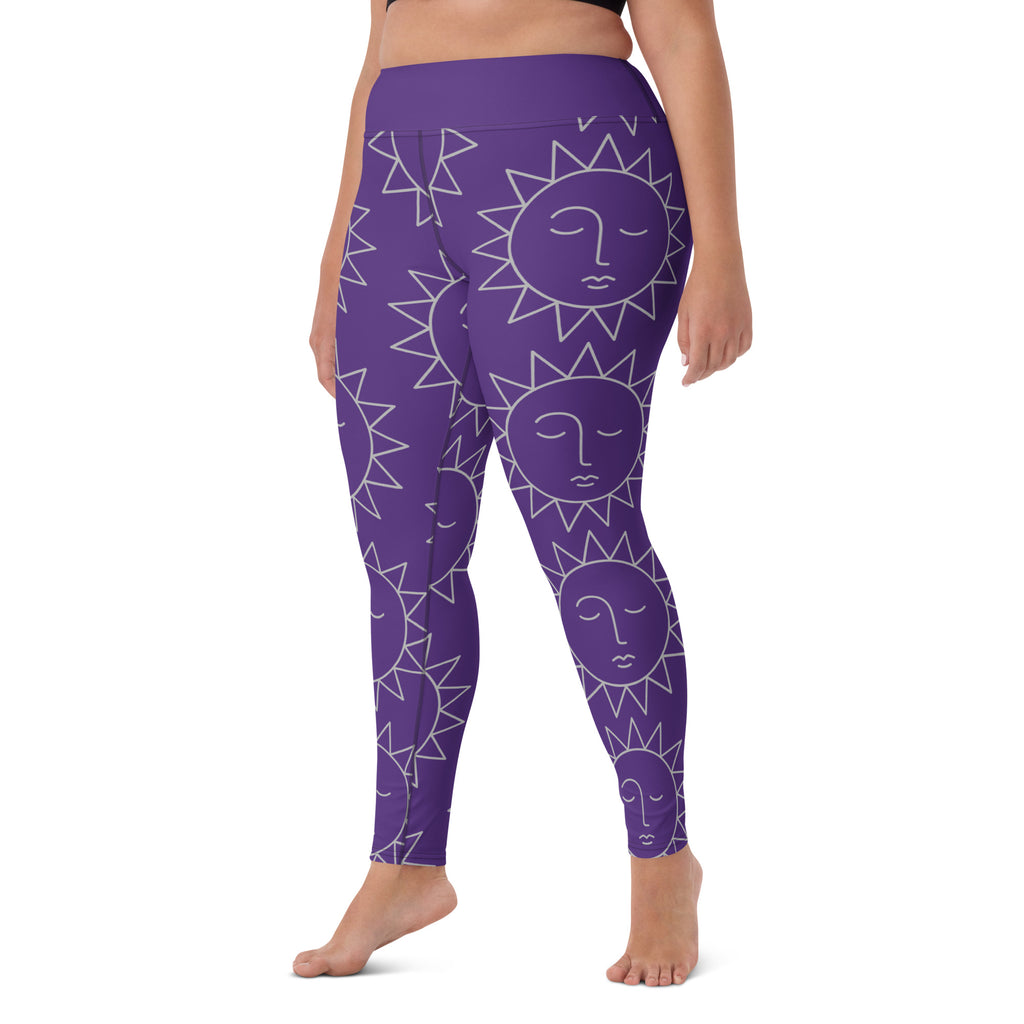 Indigo Sol Yoga Leggings: Heavenly Depth and Shine in Every Movement ☀️
