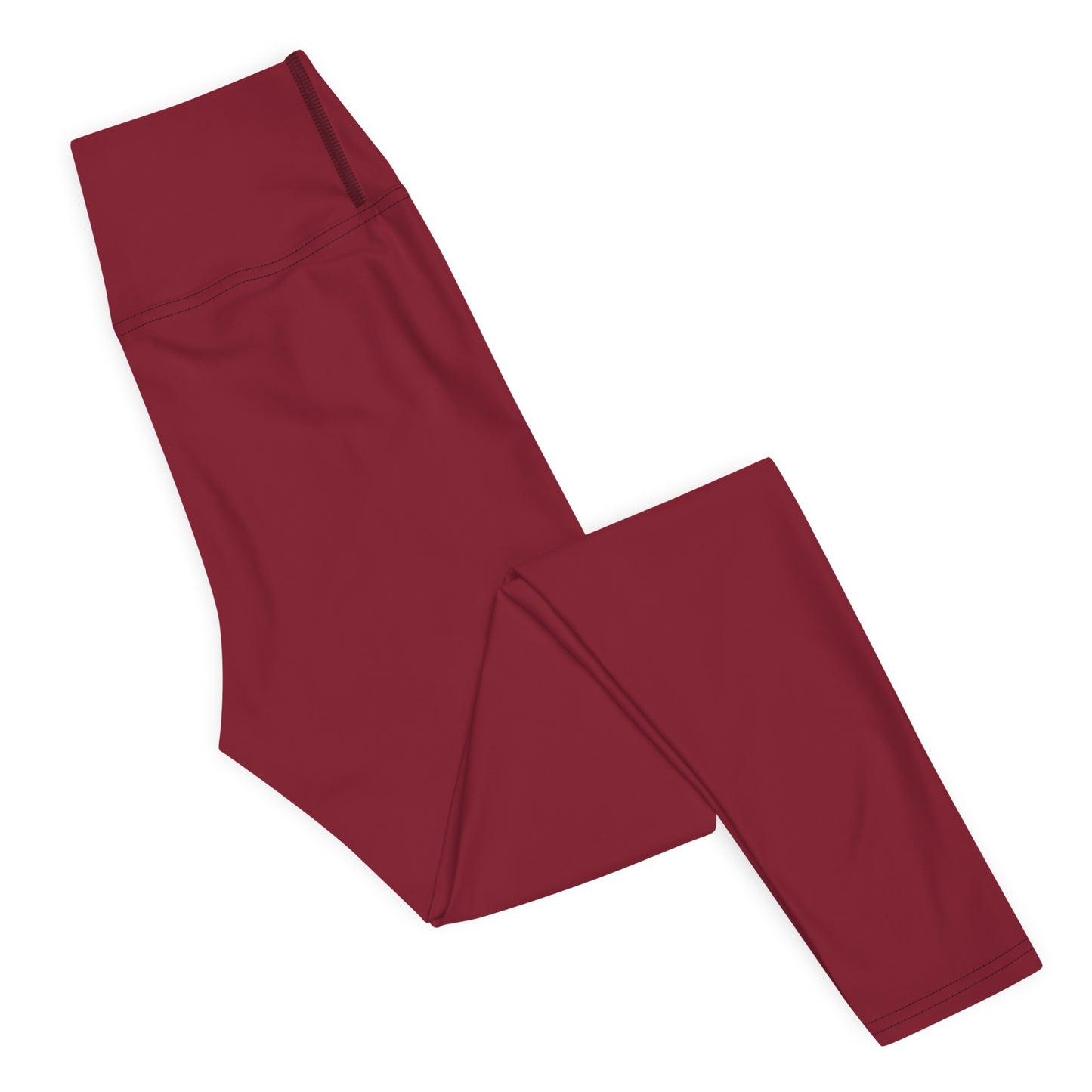 Burgundy yoga leggings with pocket