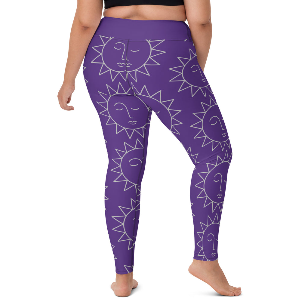 Indigo Sol Yoga Leggings: Heavenly Depth and Shine in Every Movement ☀️