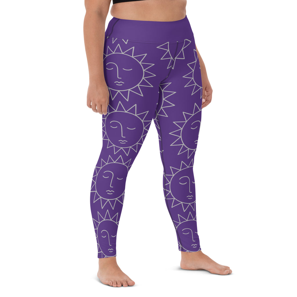 Indigo Sol Yoga Leggings: Heavenly Depth and Shine in Every Movement ☀️