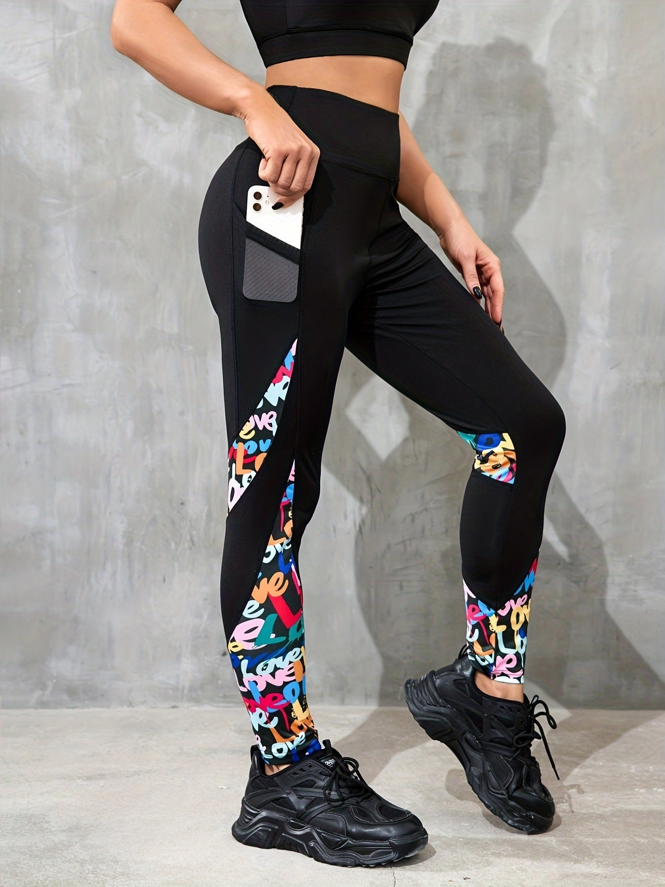 Leggings High Waist Patchwork Contrast - 5 Diseños