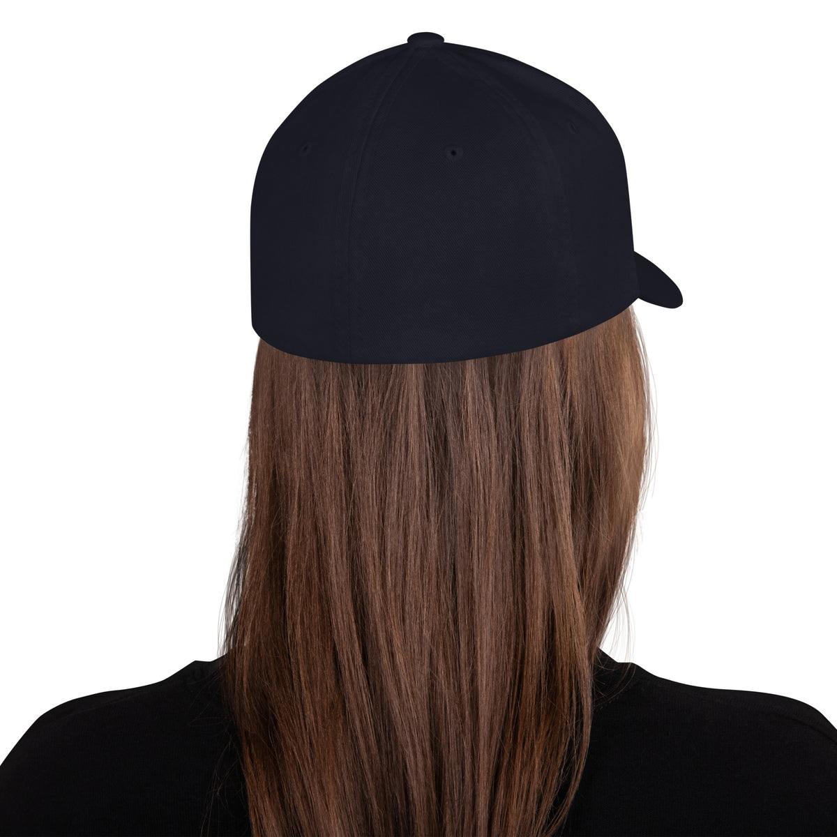 Gorra Om mini bordada azul marino, vista trasera