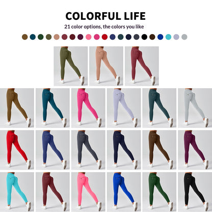 Leggings Fitness Cintura Alta Efecto Lifting con Bolsillos | 25 Colores