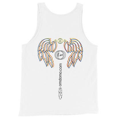 Camiseta de Tirantes Clásica de Algodón con Diseño de Pluma y Alas – Calidad y Suavidad de Omdomo