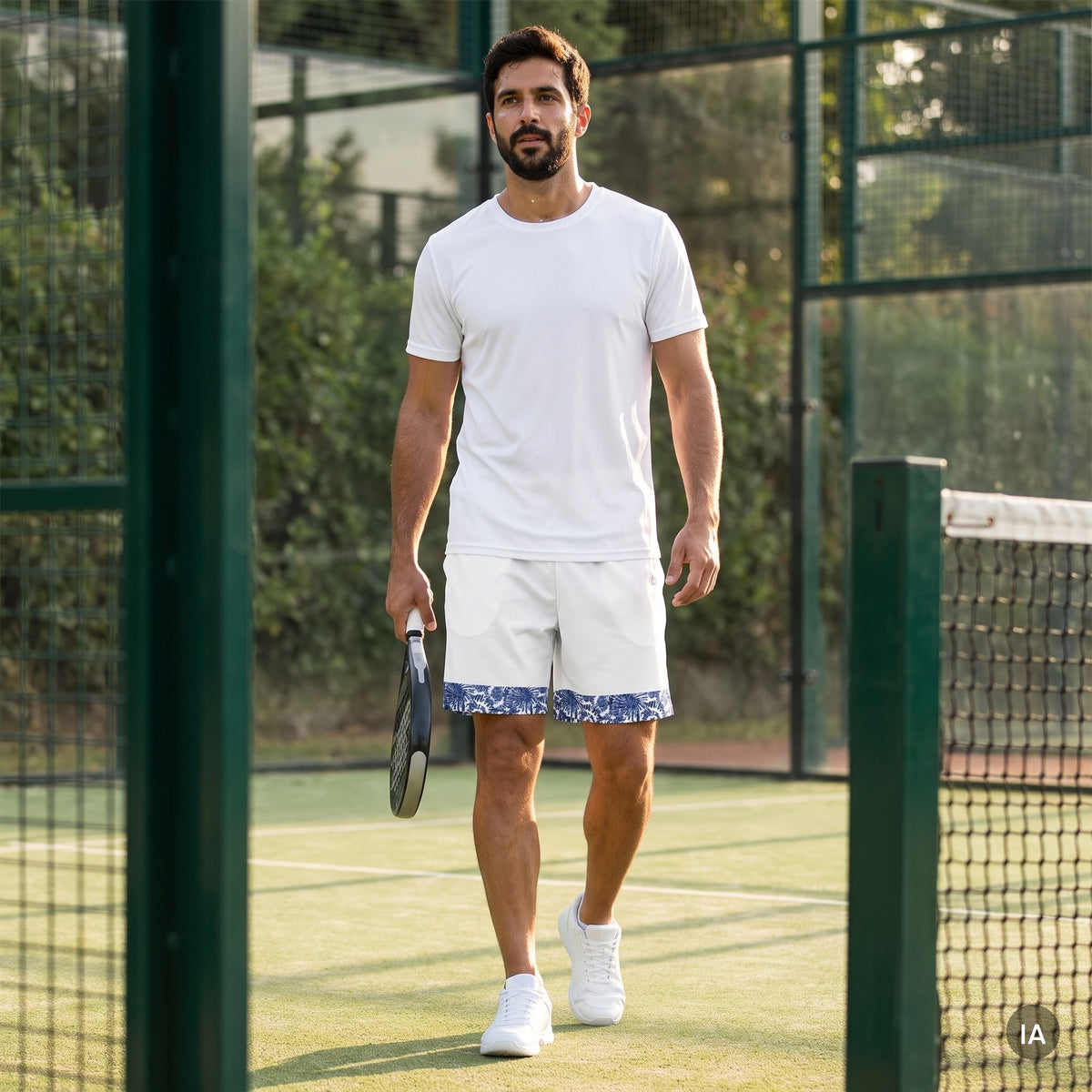 Pantalón corto de deporte Azul Tropical · 91 % poliéster reciclado
