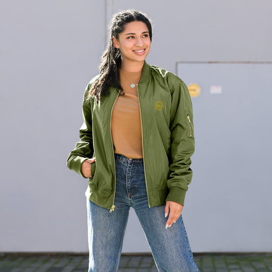 Premium Recycled Bomber Jacket: Sustainable Style to Shine with Consciousness 🌿🧥