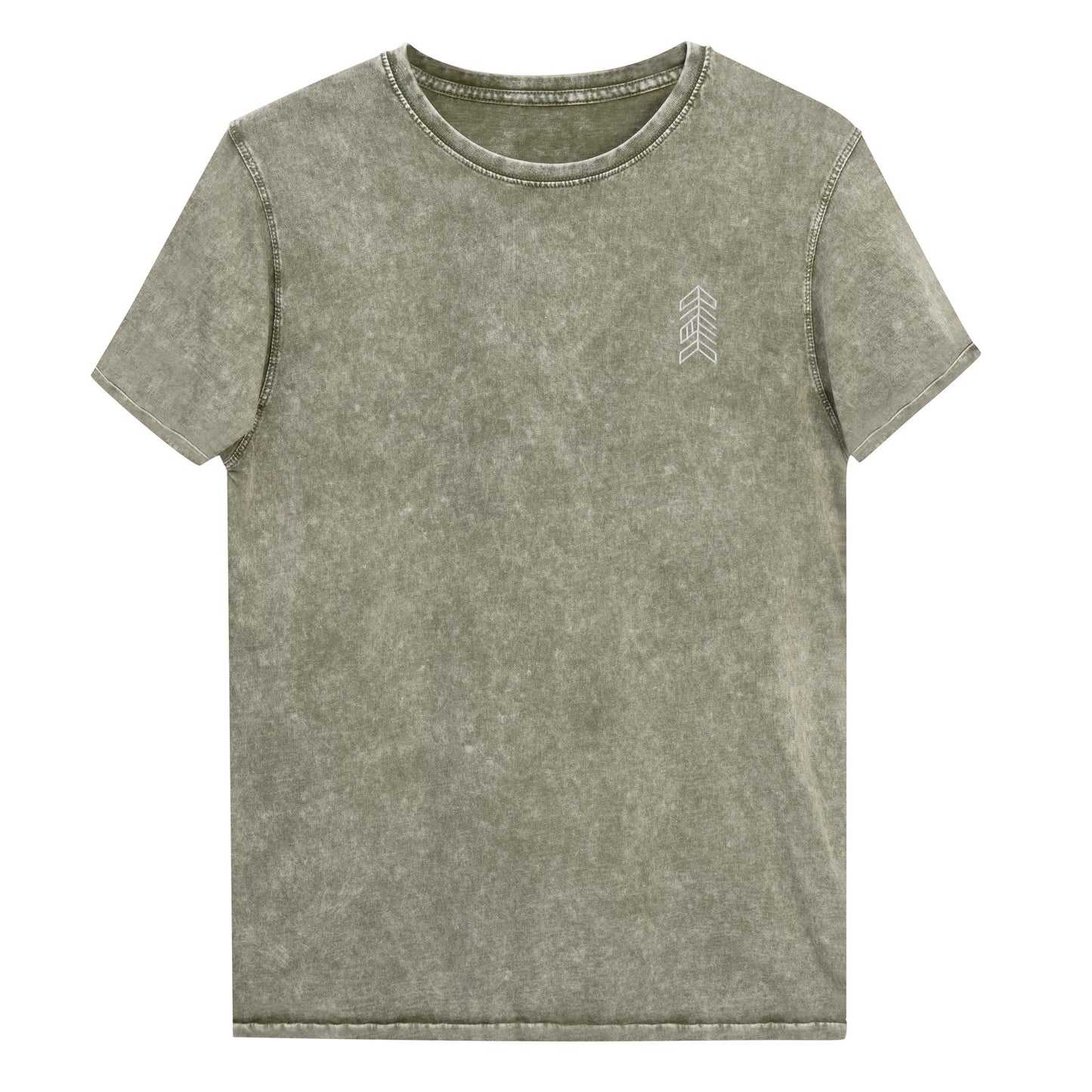 Camiseta Gris Vintage con Estampado Minimalista de Flechas – Unisex, Algodón Suave