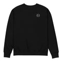 Sudadera Om mini bordada negra de algodón orgánico, delante
