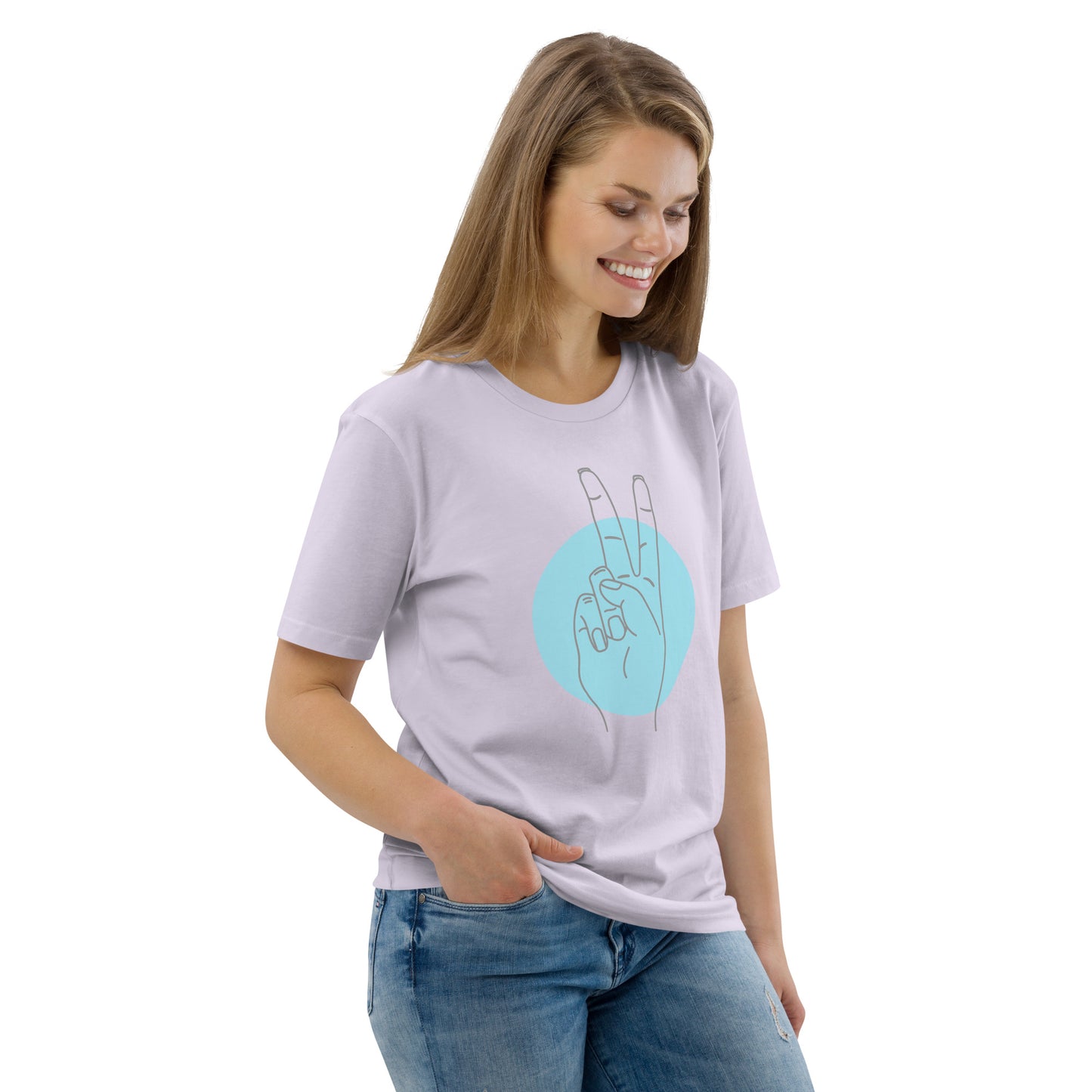 Camiseta Amor y Paz de algodón orgánico