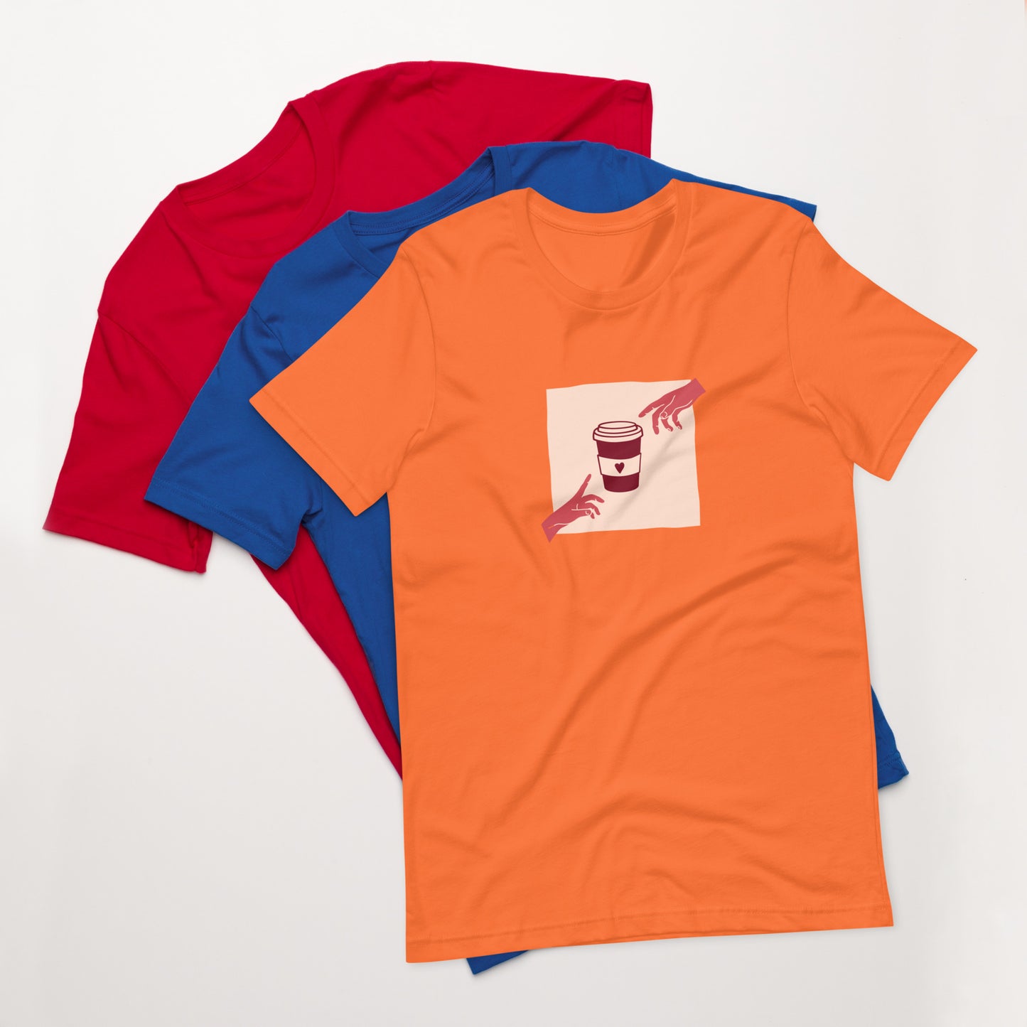 Camiseta Unisex con Estampado de Taza de Café – Suavidad y Estilo Casual en Varios Colores