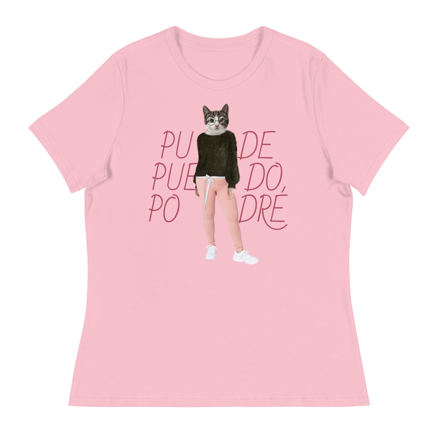 Camiseta ‘Pawsitivity’ con Diseño Inspirador de Gato Sabio