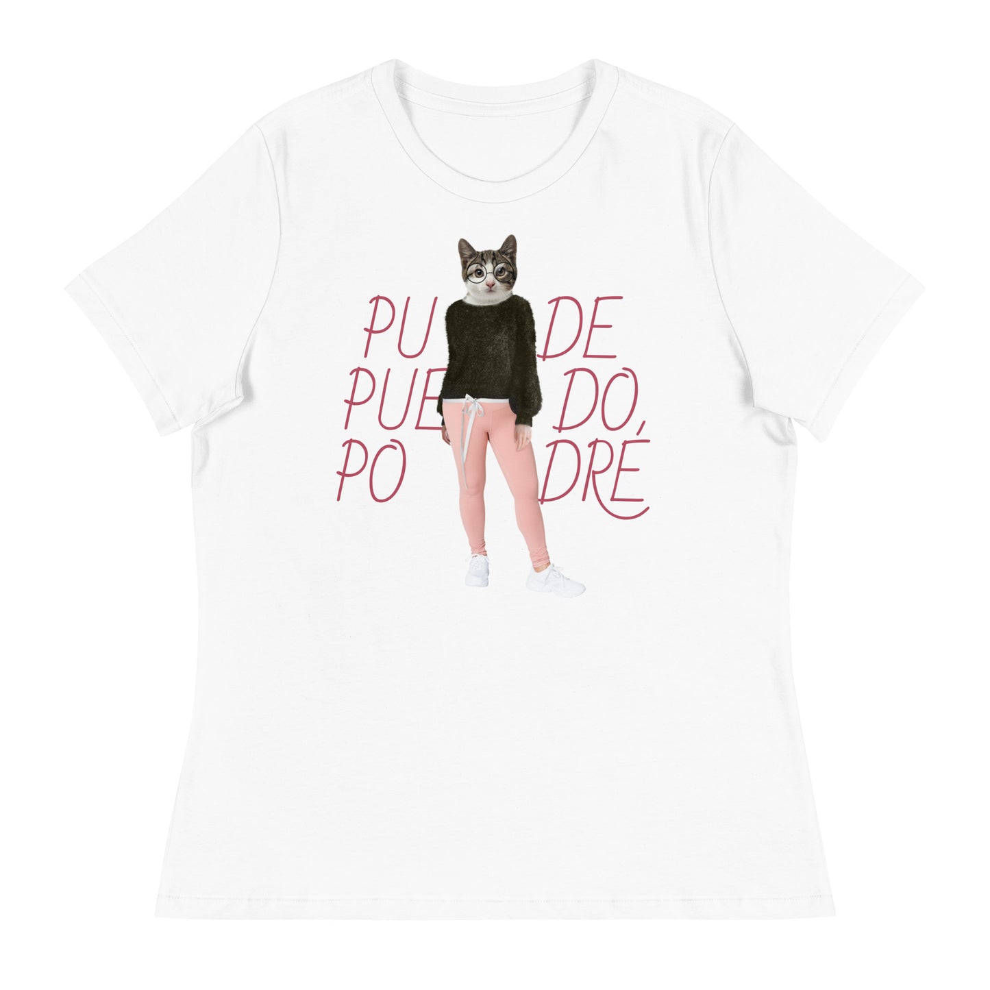 Camiseta ‘Pawsitivity’ con Diseño Inspirador de Gato Sabio